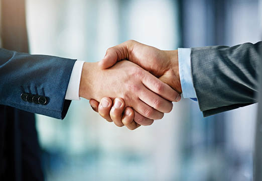 business professionals shaking hands